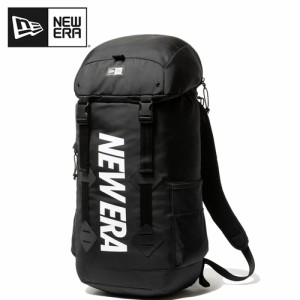 ニューエラ NEW ERA バックパック ラックサック 35L プリントロゴ ブラック×ホワイト 13529423 通学 部活 学校 PC収納 カジュアル