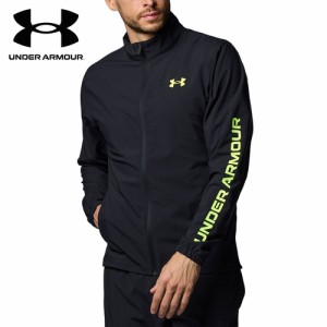 アンダーアーマー UNDER ARMOUR メンズ フレッシュウーブン フルジップ ジャケット ブラック/ハイビスイエロー 1384815 002