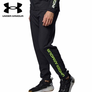 アンダーアーマー UNDER ARMOUR メンズ トレーニングウェア ロングパンツ フレッシュウーブン パンツ ブラック/ハイビスイエロー