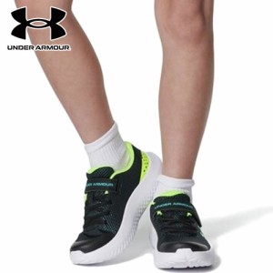 アンダーアーマー UNDER ARMOUR キッズ ランニングシューズ サージ4 AC ブラック/イエロー/ティール 3027104 003 マラソン ジョギング