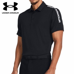 アンダーアーマー UNDER ARMOUR メンズ ゴルフウェア 半袖シャツ プレーオフ3.0 ストライカー ポロ ブラック/ブラック/ホワイト 1383153