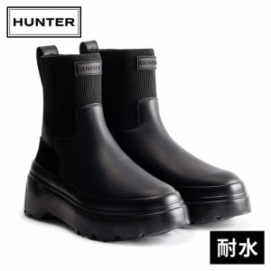 ハンター HUNTER レディース シューズ エクスプローラー チェルシー フラットフォームブーツ ブラック WFS1000LPY BLK EXPLORER CHELSEA