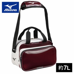 ミズノ MIZUNO エナメルミニバッグ 7L エンジ 1FJDB023 63 エナメルバッグ スポーツ ショルダー ミニ バッグ 鞄 野球 応援