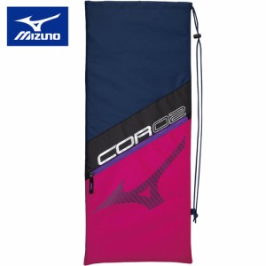 ミズノ MIZUNO テニス ラケットケース ラケットバッグ 2本入れ COR02 ネイビー×ピンク 63JD1504 87 バッグ 収納 ケース 鞄 硬式 軟式