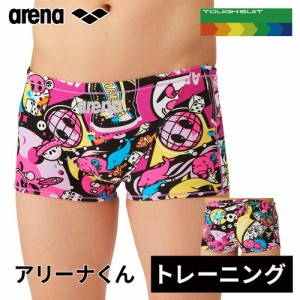 アリーナ arena メンズ 水着 トレーニングスパッツ ショートレッグ ブラック×ピンク AS4FWM19M BKPK 2024秋冬モデル アリーナくん