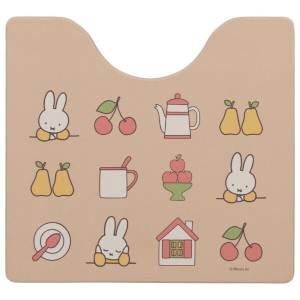 センコー(Senko) ミッフィー 拭ける PVC トイレマット 約55×60cm アイコン ベージュ キャラクター miffy 73193