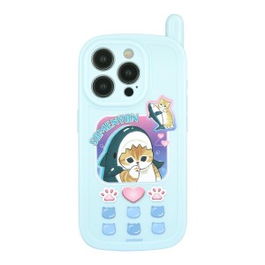 グルマンディーズ mofusand iPhone 15 Pro 対応 レトロガラケー風ケース サメにゃん MOFU-39A