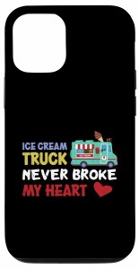 iPhone 12/12 Pro アイスクリームトラック Never Broke My Heart クラシックサマーカー スマホケース