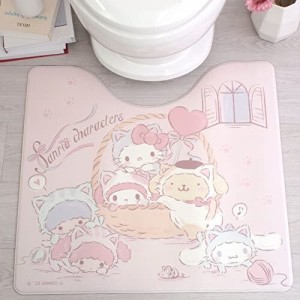 サンリオ(SANRIO) サンリオキャラクターズ PVC トイレマット ビニール製 撥水 塩ビ 抗菌 防臭 防カビ 防炎 拭くだけ クッション キティ 