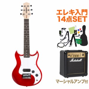 VOX ボックス SDC-1 MINI RD (Red) ミニエレキギター初心者14点セット 【マーシャルアンプ付き】 ミニギター トラベルギター ショートス