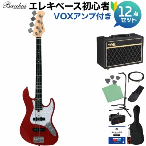 Bacchus バッカス WJB-Mini CAR ベース 初心者12点セット 【VOXアンプ付】 ジャズベースタイプ ミニサイズ 