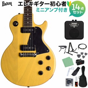 Burny バーニー SRLS TVY エレキギター初心者14点セット【ミニアンプ付】 レスポールスペシャルタイプ TVイエロー 【新品特価】