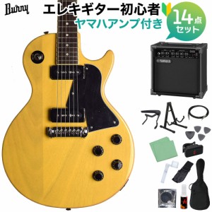 Burny バーニー SRLS TVY エレキギター初心者14点セット【ヤマハアンプ付】レスポールスペシャルタイプ TVイエロー 【新品特価】