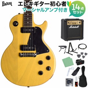 Burny バーニー SRLS TVY エレキギター初心者14点セット【マーシャルアンプ付】レスポールスペシャルタイプ TVイエロー 【新品特価】