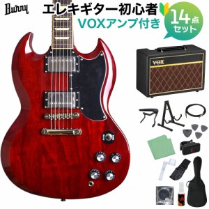 Burny バーニー SRSG55 Cherry 初心者14点セット 【VOXアンプ付き】 SG エレキギター 