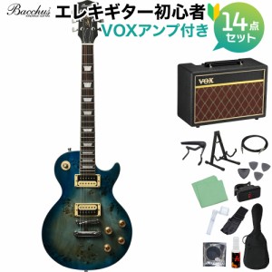 Bacchus バッカス BLP-BP/R BL-B エレキギター 初心者14点セット 【VOXアンプ付き】 ユニバースシリーズ レスポール