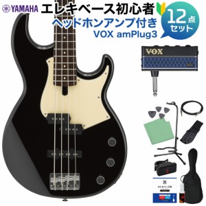 YAMAHA ヤマハ BB434 BL (ブラック) ベース 初心者12点セット 【ヘッドホンアンプ付】 BB400シリーズ Black