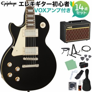 Epiphone エピフォン Les Paul Standard 60s Lefthand Ebony エレキギター 初心者14点セットVOXアンプ付き レスポールスタンダード 