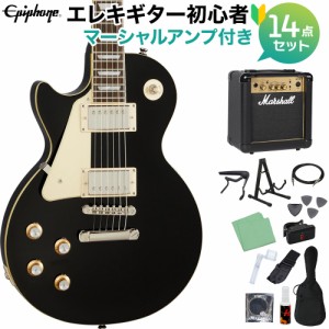 Epiphone エピフォン Les Paul Standard 60s Lefthand Ebony エレキギター 初心者14点セット マーシャルアンプ付き レスポールスタンダー