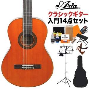 ARIA アリア A-20 クラシックギター初心者14点セット 650mm 杉単板／サペリ 