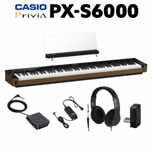 CASIO カシオ 電子ピアノ 88鍵盤 PX-S6000 BK ブラック ヘッドホンセット PXS6000 Privia プリヴィア【WEBSHOP限定】