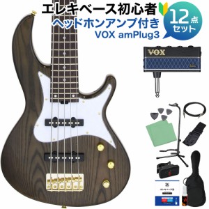 AriaProII アリアプロ2 RSB-42AR/5 SBK 5弦ベース初心者12点セット 【ヘッドホンアンプ付】 