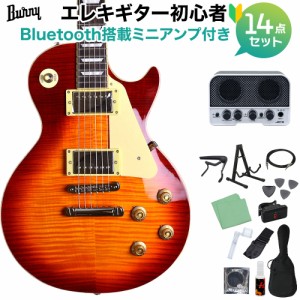 Burny バーニー SRLG55 Vintage Cherry Sunburst エレキギター初心者14点セット【Bluetooth搭載ミニアンプ付き】 レスポールタイプ 【WEB