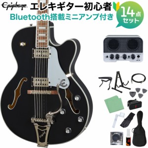 Epiphone エピフォン Emperor Swingster BAG エレキギター初心者14点セット 【Bluetooth搭載ミニアンプ付き】 フルアコギター 