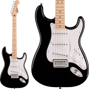 Squier by Fender スクワイヤー / スクワイア SONIC STRATOCASTER Maple Fingerboard White Pickguard Black ストラトキャスター ブラッ
