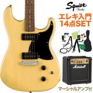 Squier by Fender スクワイヤー / スクワイア Paranormal Strat-O-Sonic Vintage Blonde エレキギター初心者14点セット 【マーシャルアン