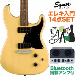 Squier by Fender スクワイヤー / スクワイア Paranormal Strat-O-Sonic Vintage Blonde エレキギター初心者14点セット 【Bluetooth搭載