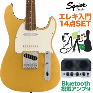 Squier by Fender スクワイヤー / スクワイア Paranormal Custom Nashville Stratocaster Aztec Gold エレキギター初心者14点セット 【Bl