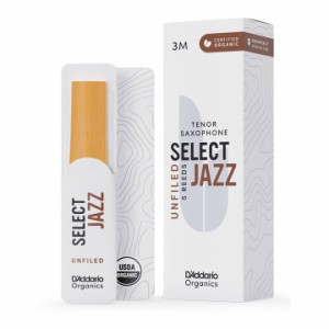 D'Addario WOODWINDS ダダリオウッドウインズ ORGANIC SELECT JAZZ リード テナーサックス用 【アンファイルド】 【硬さ：3M】 【5枚入り