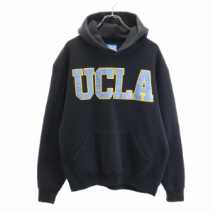 ユーシーエルエー USA製 長袖 パーカー M ブラック系 UCLA スウェット 裏起毛 メンズ 240119