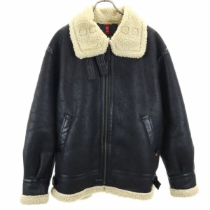 アルファインダストリーズ B3 フェイク ムートンジャケット XL ブラック ALPHA INDUSTRIES INC ボア メンズ 240125