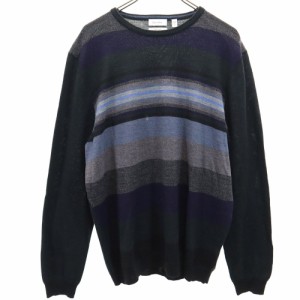 カルバンクライン ウールブレンド 長袖 セーター XL ブラック系 Calvin Klein ニット メンズ 240206