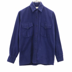 エルエルビーン 70s ヴィンテージ 筆記体タグ モアシャツ 長袖 シャツ 12 ネイビー L.L.Bean キッズ 240203