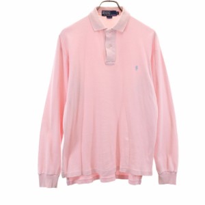 ポロバイラルフローレン 長袖 ポロシャツ S ピンク Polo by Ralph Lauren メンズ 240208
