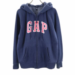 ギャップ 長袖 ジップパーカー XL ネイビー系 GAP 裏フリース レディース 240213