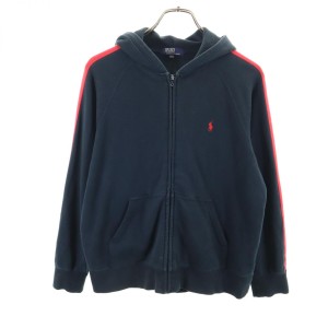 ポロバイラルフローレン 長袖 ジップパーカー 150 黒 Polo by Ralph Lauren スウェット キッズ 240219