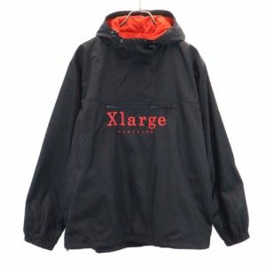 エクストララージ ハーフジップ ナイロンジャケット M 黒 XLARGE プルオーバー 裏メッシュ メンズ 240222