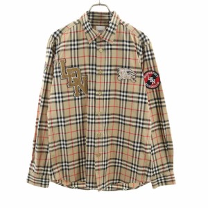 バーバリー 長袖 チェックシャツ XL ベージュ系 BURBERRY メンズ 240226