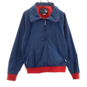 ザノースフェイス USA製 90s ハーフジップ アウトドアジャケット M ネイビー×レッド THE NORTH FACE メンズ 240304