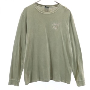 ステューシー 長袖 シャツ S カーキ STUSSY ロンT メンズ 240304