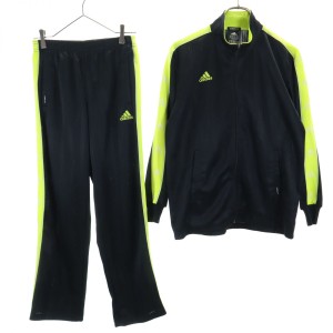 アディダス バックプリント ジャージジャケット 上下 セットアップ L ブラック系 adidas メンズ 240306