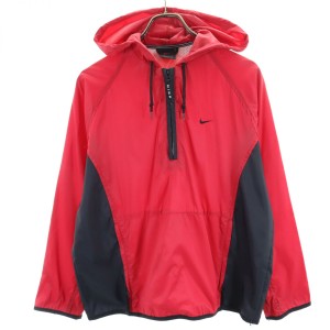 ナイキ 90s 00s オールド ハーフジップ パーカー S レッド系 NIKE メンズ 240305