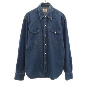 リーバイス 90s 長袖 ウエスタンシャツ L ブルー系 Levi’s メンズ 240305