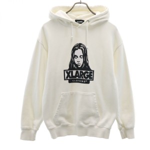 エクストララージ 長袖 スウェットパーカー M 白 XLARGE メンズ 240307