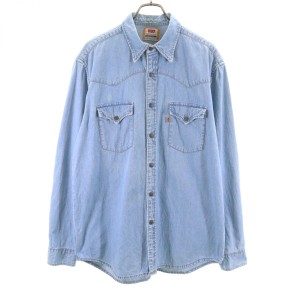 リーバイス 90s オレンジタブ 長袖 デニム ウエスタンシャツ L Levi’s メンズ 240310