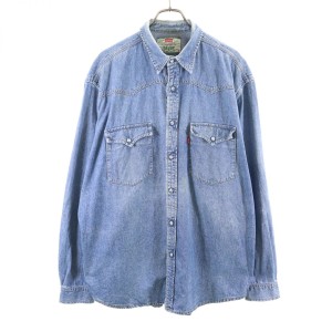 リーバイス 90s ポルトガル製 ユーロリーバイス 長袖 デニム ウエスタンシャツ XL Levi’s メンズ 240310